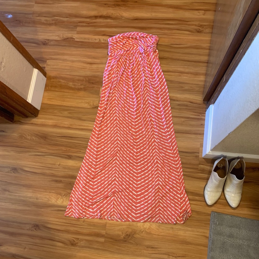 Strapless maxi dress